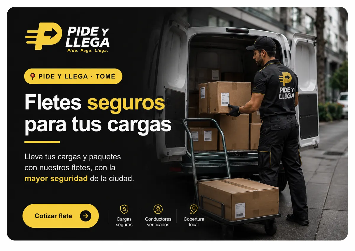 Fletes seguros para cargas y paquetes con PIDE Y LLEGA